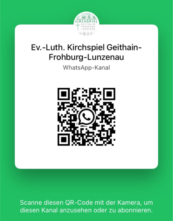 QR Code zum WhatsApp-Kanal des Kirchspiels Geithain-Frohburg-Lunzenau