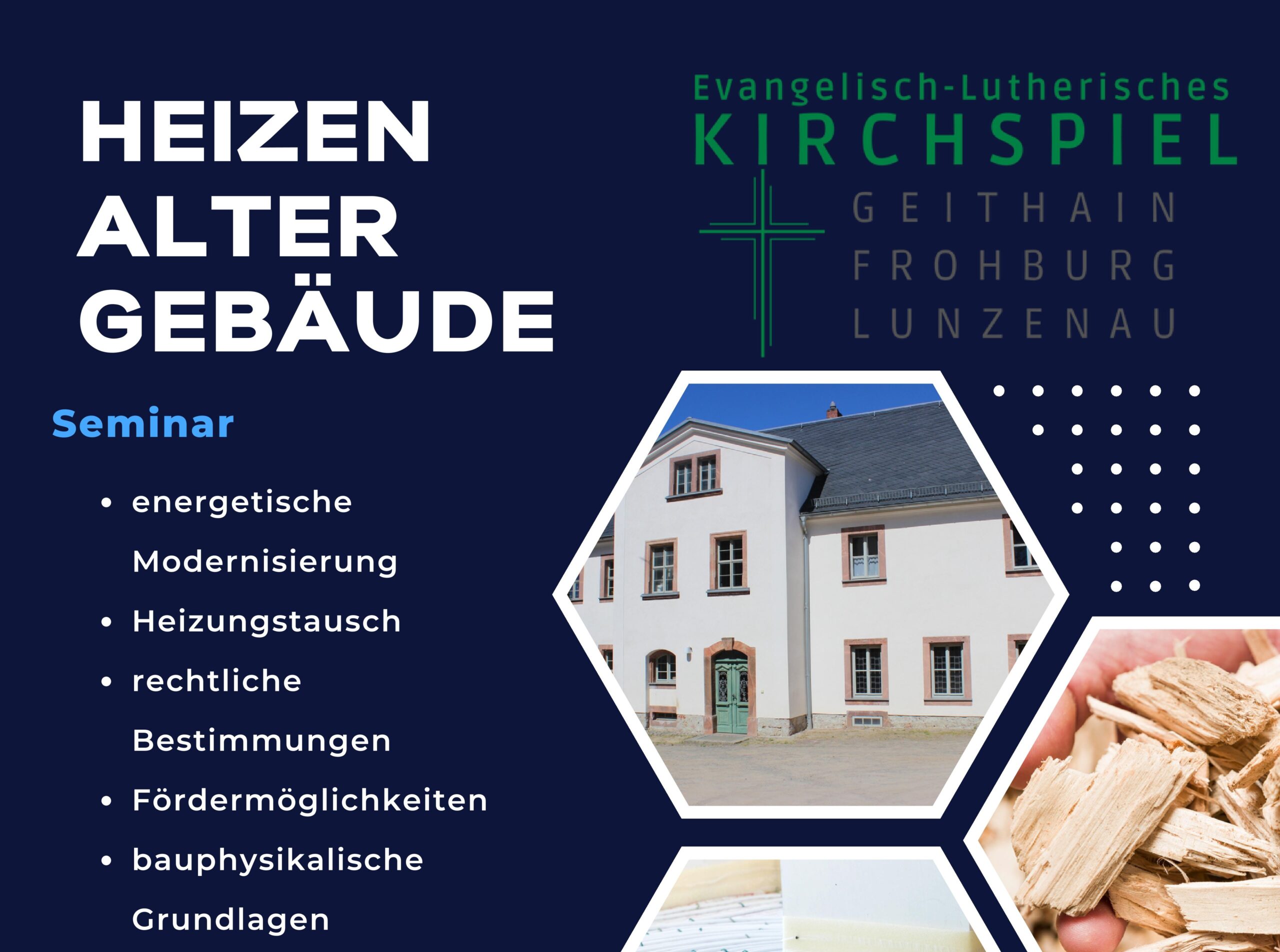 Seminar: Heizen in alten Gebäuden – 15.8. – 17.30 Uhr – Heimvolkshochschule Kohren-Sahlis (Anmeldung erwünscht!)