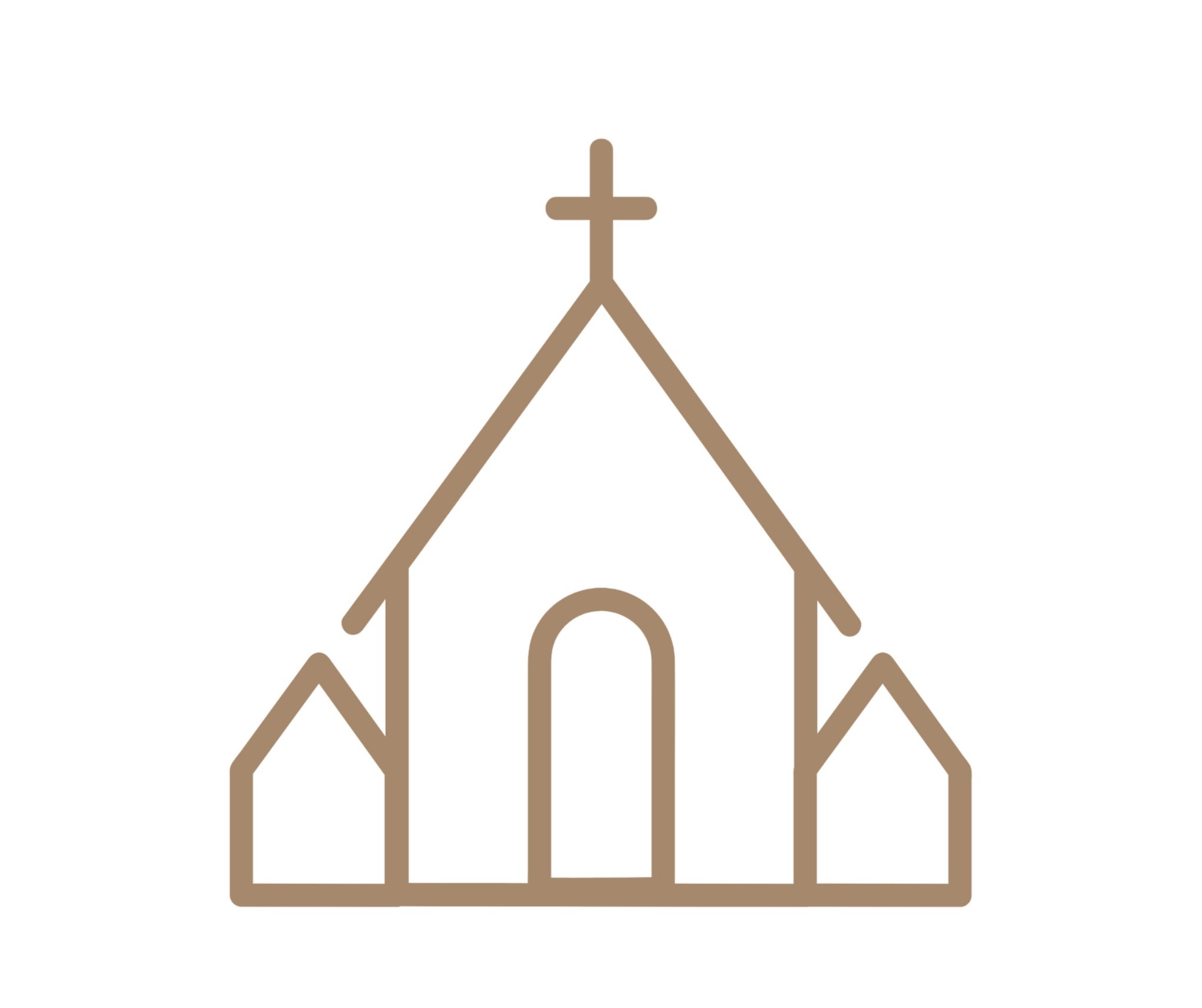 Kirche Grafik braun
