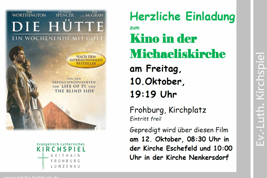 Kino in der Kirche - Film Die Hütte ab 12 Jahren